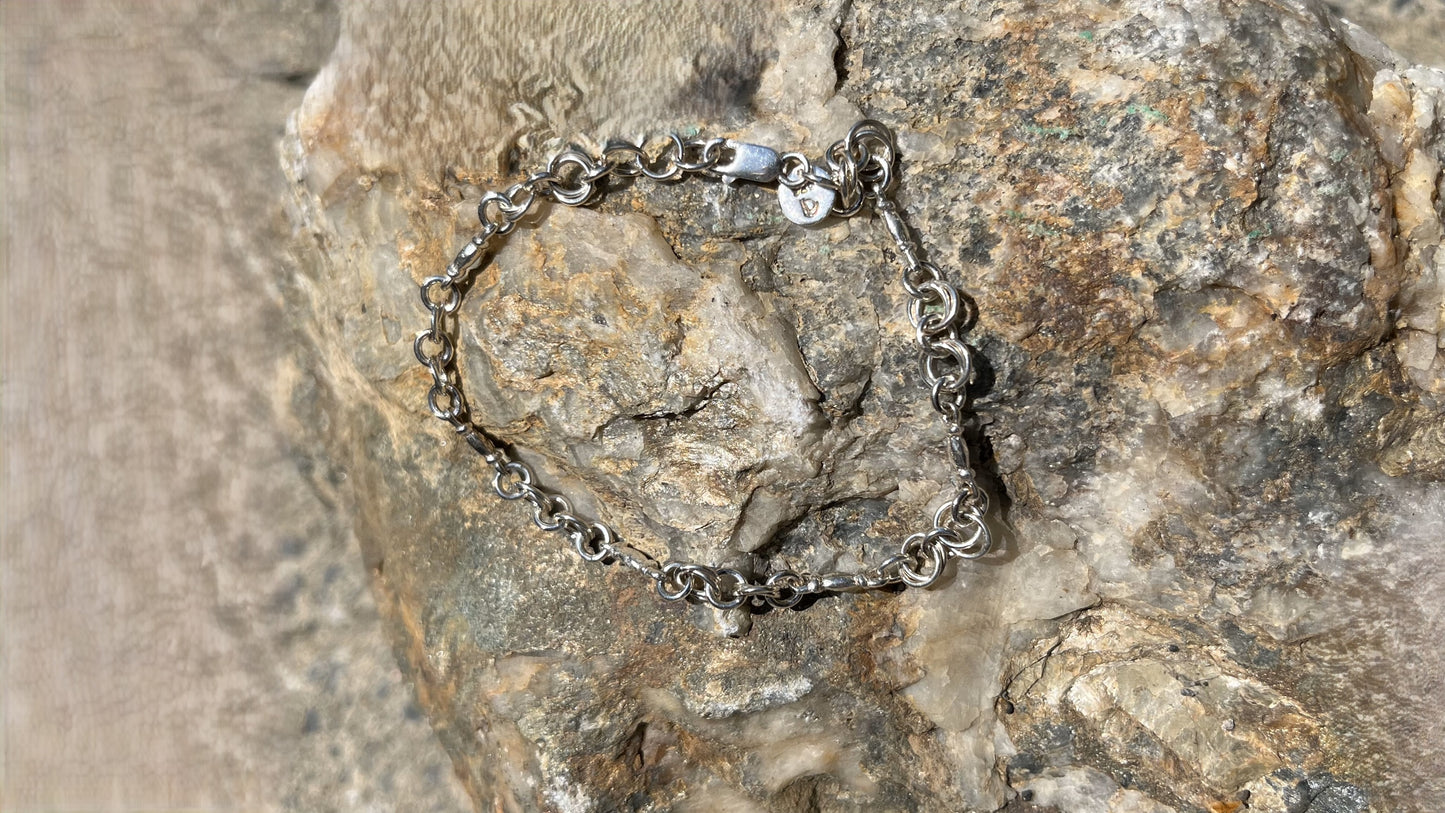 BRACELET BARIL ANNEAUX DOUBLES