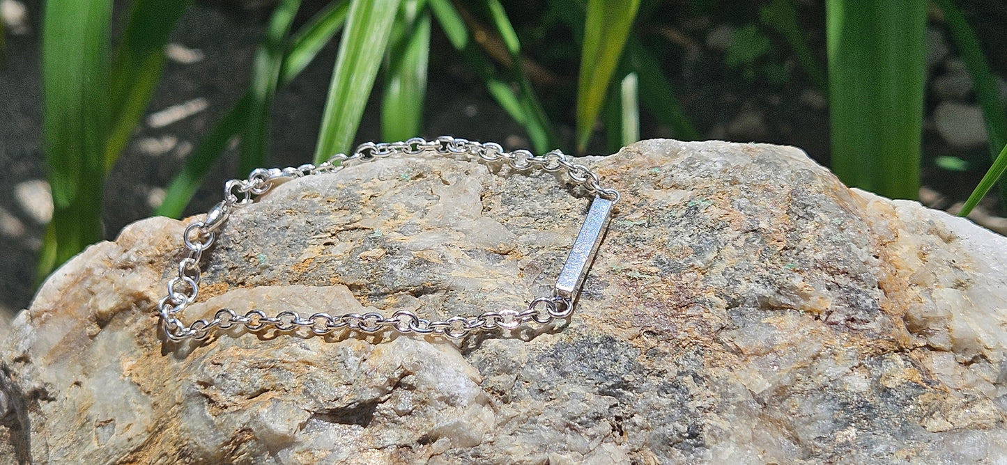 BRACELET CHAÎNE PETIT RECTANGLE