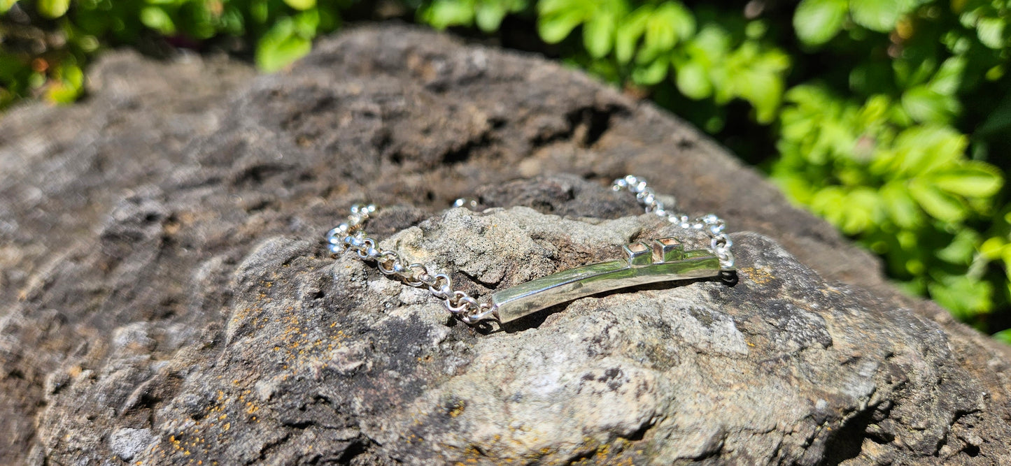 BRACELET CHAÎNE-RECTANGLE-CUBE