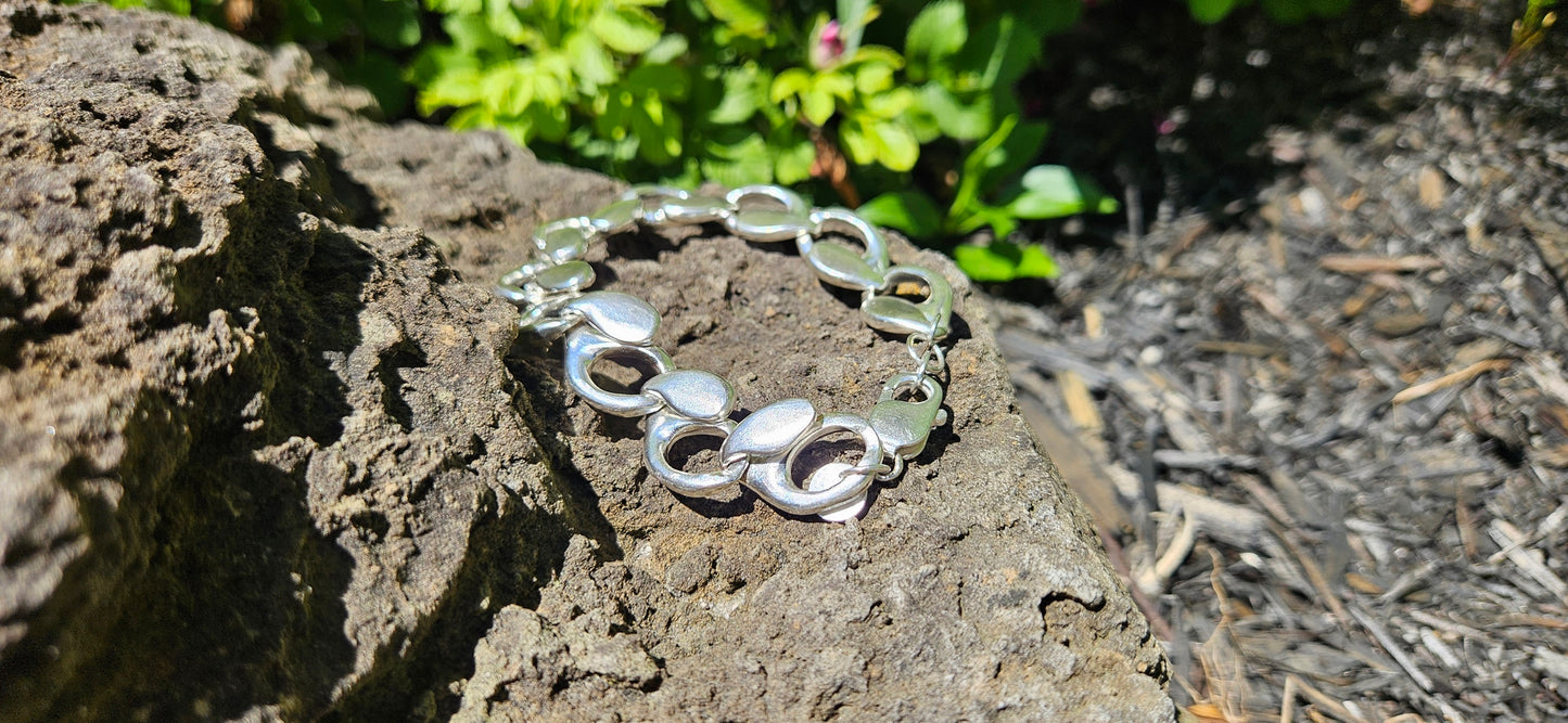 BRACELET INVERSÉ ARGENT MASSIF
