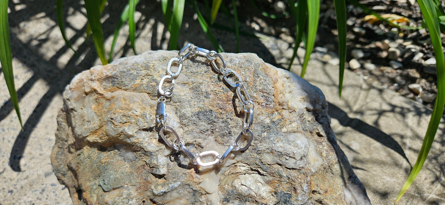 BRACELET OVAL DOUBLE ANNEAUX