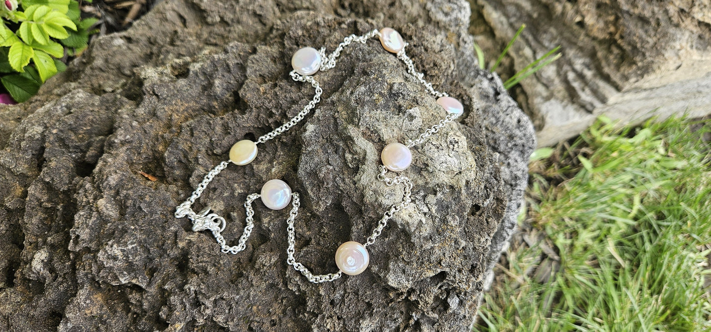 COLLIER PERLES EAU DOUCE PASTILLE