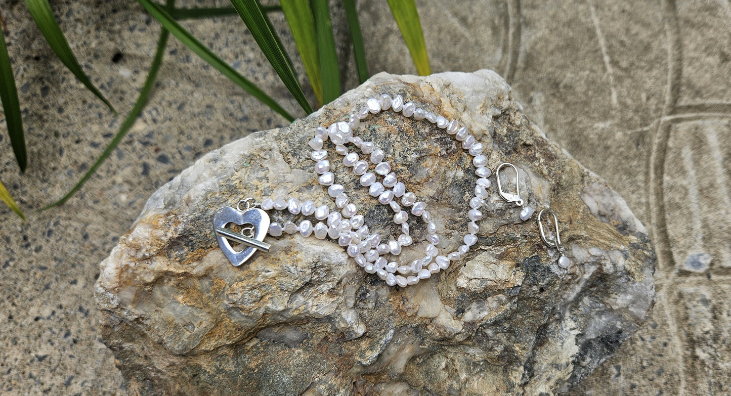 COLLIER PERLES KESHI PETIT BLANC