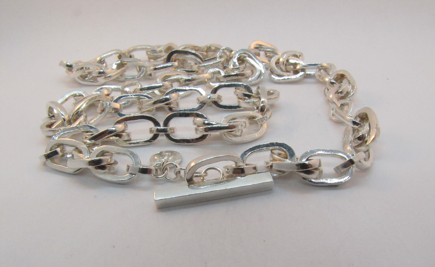 COLLIER SAUTOIR CHAÎNE OVAL CARRÉ