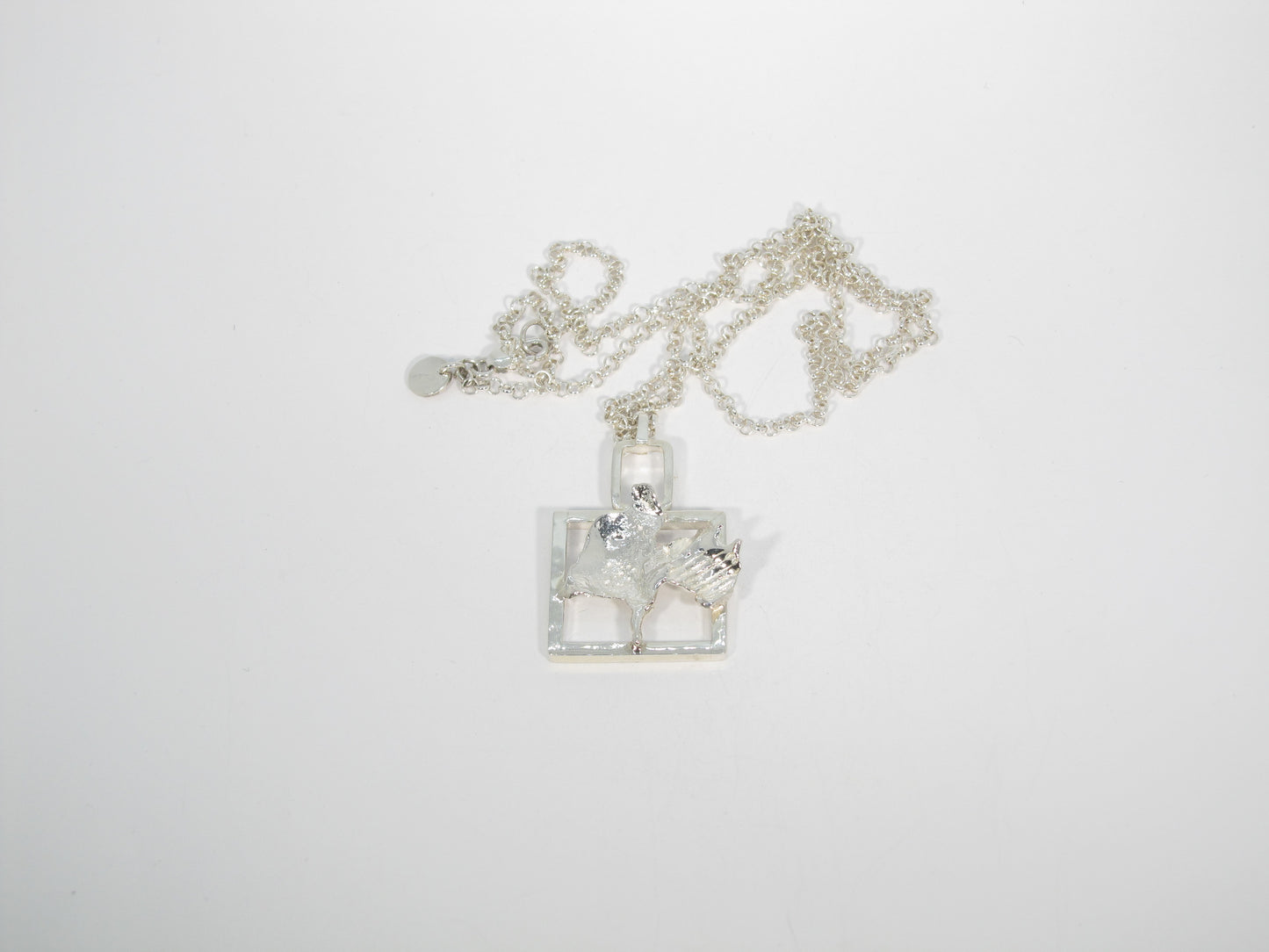 COLLIER PENDENTIF ARBRE CARRÉ
