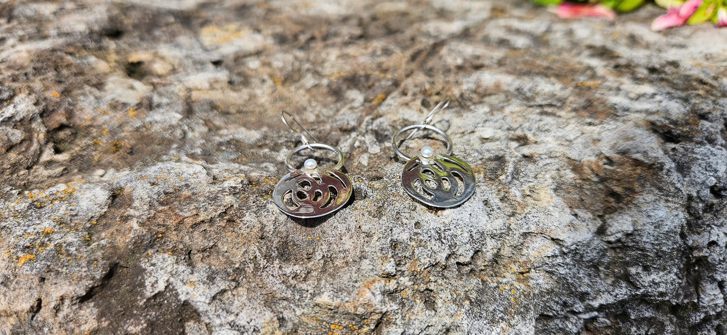 BOUCLES ROSES ANNEAU ET PERLE