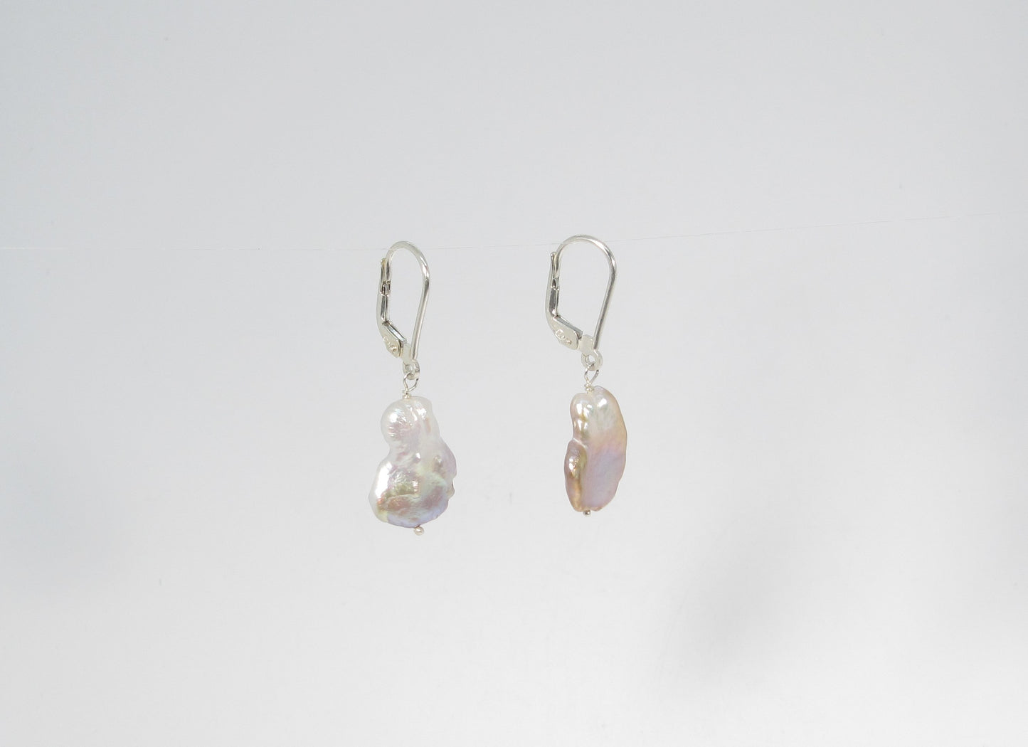 BOUCLES PERLES KESHI ROSÉE