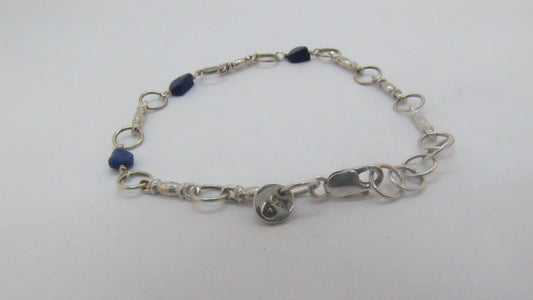 BRACELET BARIL-ANNEAU-LAPIS LAZULI