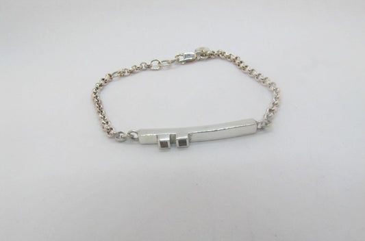 BRACELET CHAÎNE-RECTANGLE-CUBE