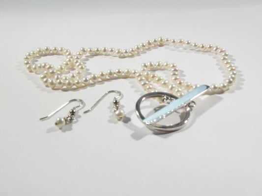COLLIER PERLES EAU DOUCE BLANC PETIT