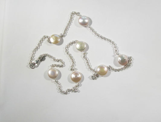 COLLIER PERLES EAU DOUCE PASTILLE