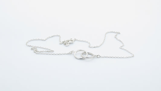 COLLIER PENDENTIF 2 ANNEAUX