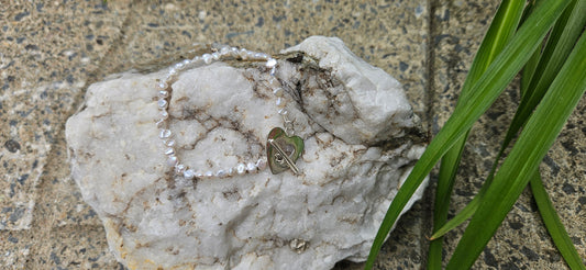 BRACELET PERLES KESHI PETIT BLANC COEUR